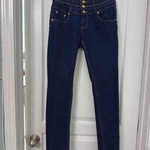 Women's Blue High-Waisted Jeans